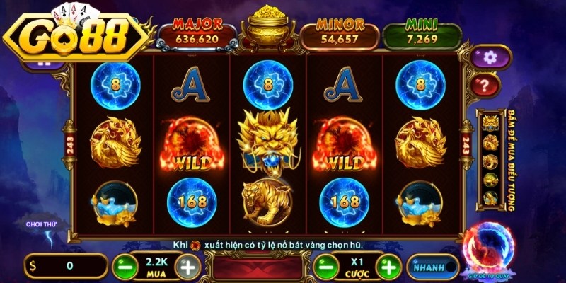 Giao diện sảnh chơi Kho Báu Tứ Linh tại GO88 dễ tiếp cận